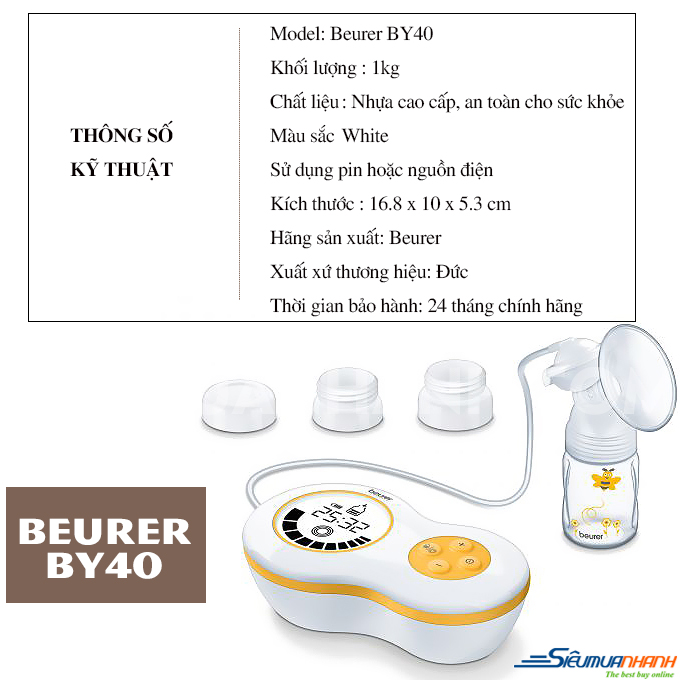 Máy hút sữa Beurer BY40